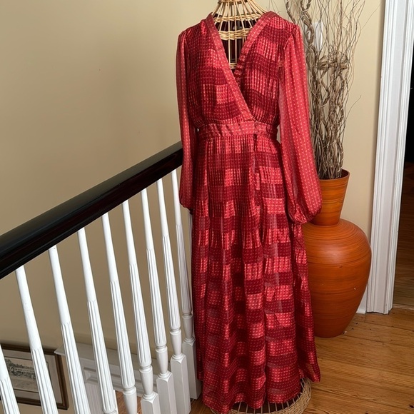 Let me be Anthropology maxi dress like a burnt orange - Picture 1 of 7